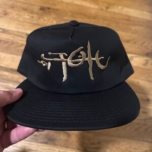 Black and Gold Embroidered Cap